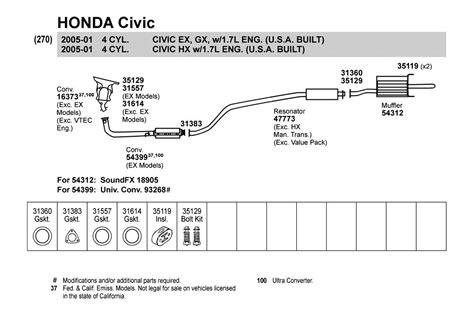 1993 Honda civic exhaust pipe