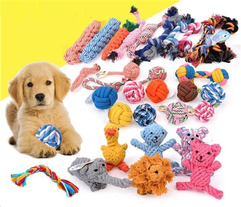 Pet Toys For Big Dog Funny Cotton Bone Rope Puppy Small Dog Toy Chew Knot Teeth Cleaning Rope ...