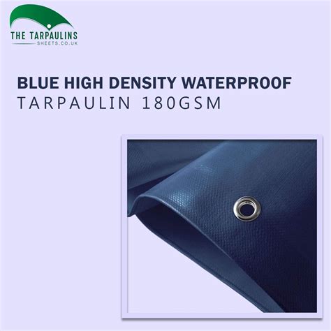 Blue High Density Waterproof Tarpaulin 180GSM - Tarpalins Sheets - Medium