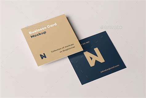 20 Best Square Business Card Mockup Designs 2022 - Colorlib