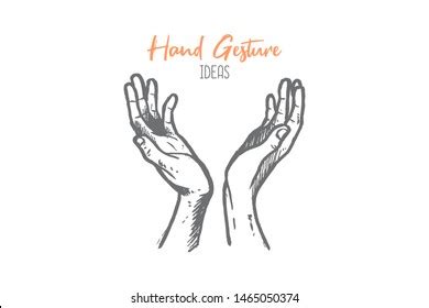 Hand Drawn Young Religious Person Open Stock Vector (Royalty Free) 1473525908 | Shutterstock