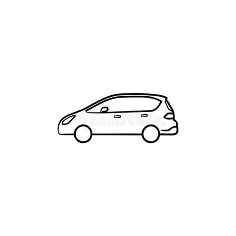 Car Side View Hand Drawn Outline Doodle Icon. Stock Vector - Illustration of banner, elements ...