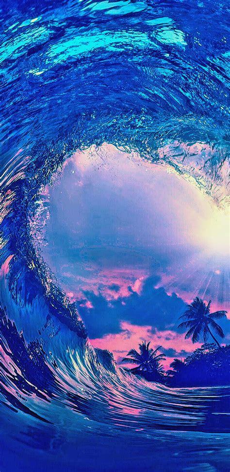 Sunset Wave, landscapes, nature, ocean, sea, summer, tropical, wave, HD phone wallpaper | Peakpx