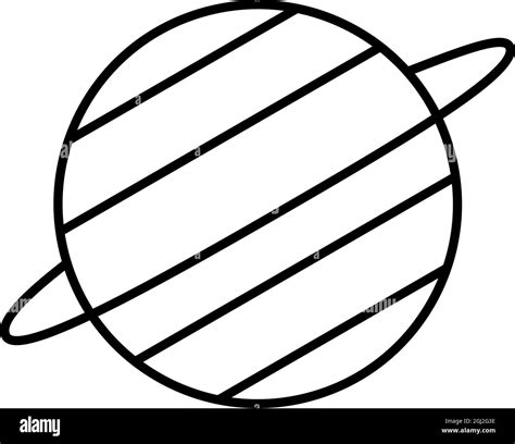 Vector Uranus Outline Icon Design Stock Vector Image & Art - Alamy