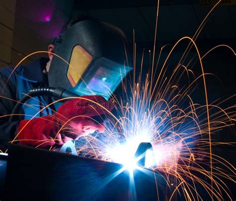 Welder With Sparks Stock Photography - Image: 8747422