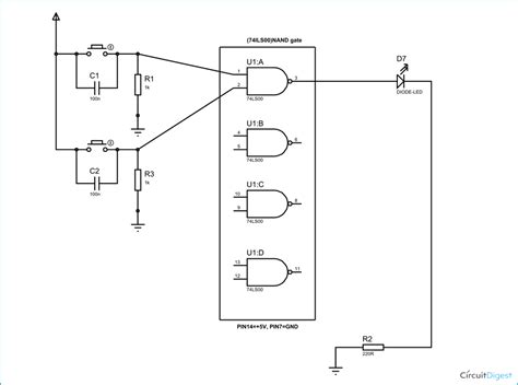 NAND Gate Circuit Diagram and Working Explanation