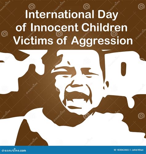 International Day of Innocent Children Victims of Aggression Stock Vector - Illustration of date ...