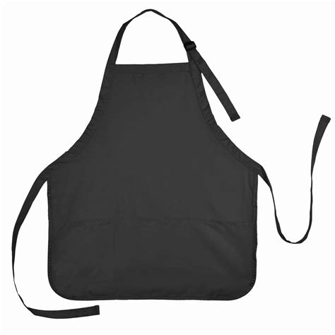 DALIX Apron, Commercial, Restaurant, Kitchen Apron with 3 Pockets, Bib Spun Poly Cotton, Black ...