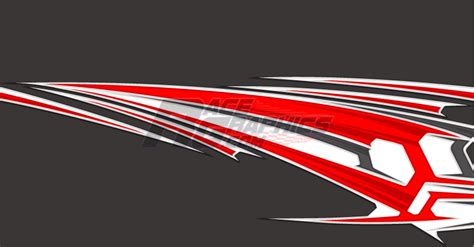 Tribal 1 Bright Red Vinyl Race Car Wrap | RaceGraphics.com