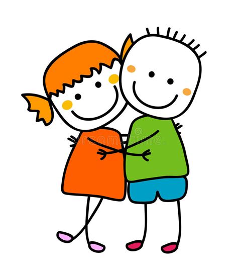 Boy And Girl Hugging Drawing | Free download on ClipArtMag