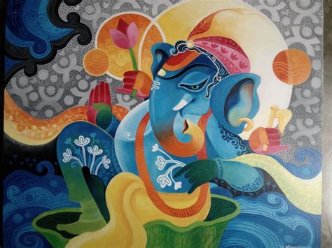 Ganesha Abstract Painting at PaintingValley.com | Explore collection of Ganesha Abstract Painting