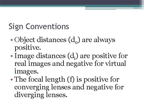 The Thin Lens Equation The Thin Lens Equation