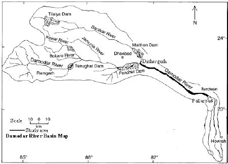 Damodar river Basin Map showing study area | Download Scientific Diagram