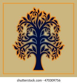 Deciduous Tree Logo Template Stock Illustration 490391854