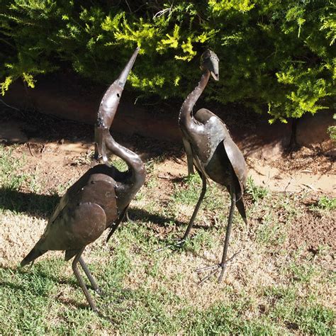 Egret Metal Garden Art – Garden Zoo