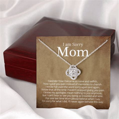 Apology Gift for Mom I'm Sorry Mom Apology Necklace for - Etsy