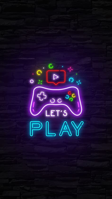 Let's Play Neon Sign, dark, game, gamer, gaming, light, neon, play, sign, HD phone wallpaper ...