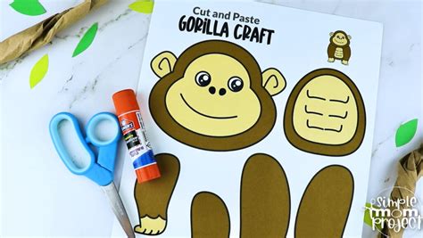 Printable Gorilla Craft Template – Simple Mom Project