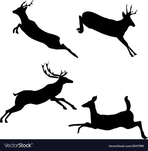 Jumping deer Royalty Free Vector Image - VectorStock