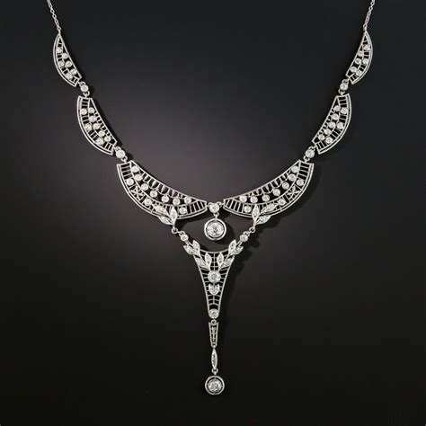 Edwardian Platinum Diamond Necklace