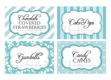 Free Printable Food Labels For Buffet Table - Printable Word Searches