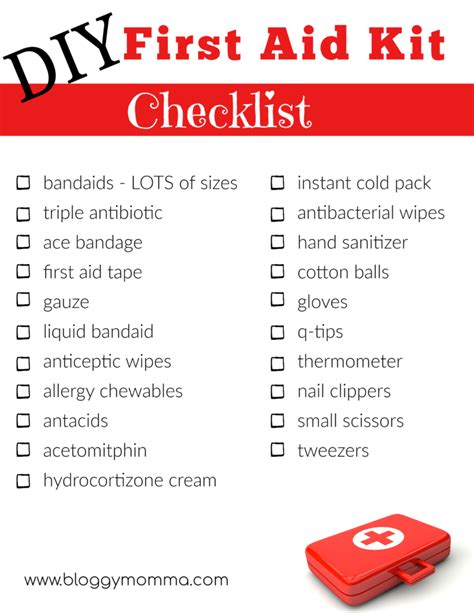 First-Aid-Checklist - Bloggy Momma