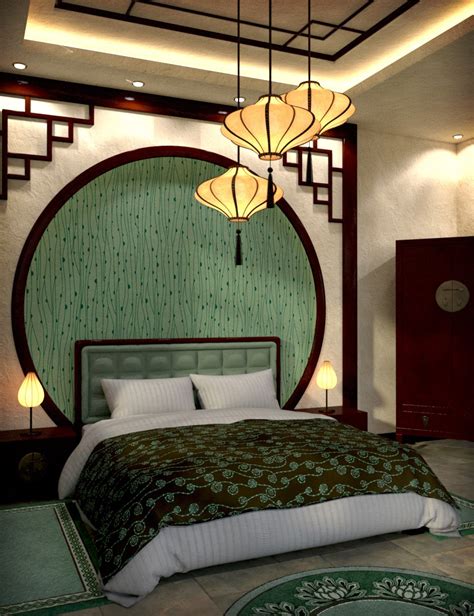 Modern Chinese Bedroom | Daz 3D