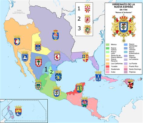 Viceroyalty of New Spain Kingdoms and Territories by osedu on DeviantArt