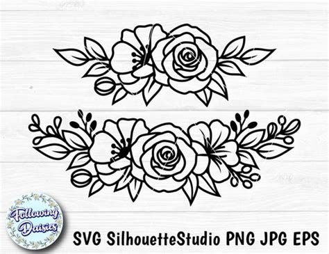 Floral Bouquet Svg Flower Svg Files For Cricut And Silhouette. Floral Wedding Floral Decoration ...