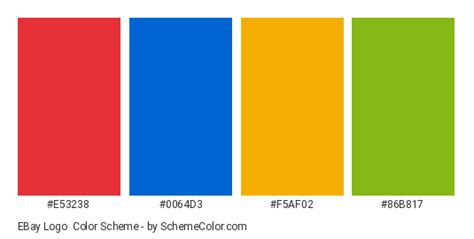 EBay Logo Color Scheme » Blue » SchemeColor.com