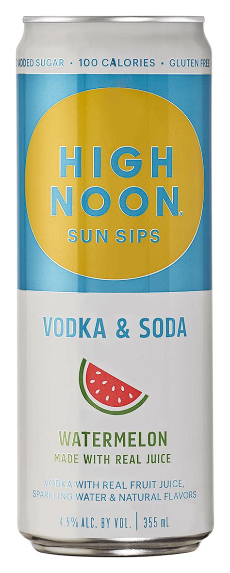 High Noon Watermelon Vodka & Soda - 12OZ - Bremers Wine and Liquor