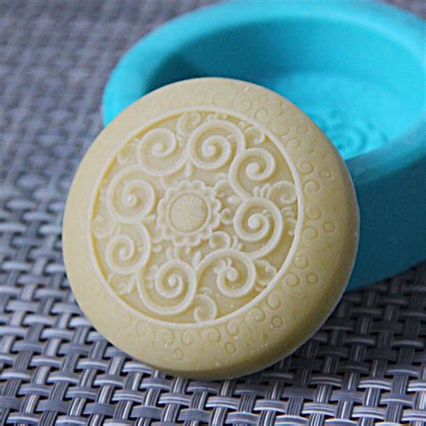 Grainrain Silicon Soap Mold Classical Round Flower DIY Craft Handmade ...