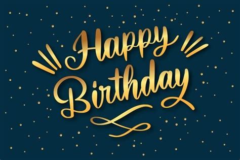 Letras de cumpleaños doradas vector grat... | Free Vector #Fre… | Fuentes para letras de feliz ...