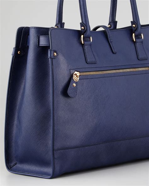 Ferragamo Briana Large Leather Tote Bag in Blue - Lyst