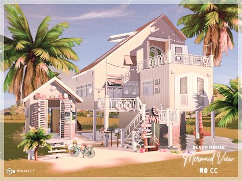 MONIAMAY72 — This The Sims 4 Beach House, surrounded by...