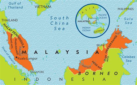 Malaysia Location In World Map - Brenda Tatiania