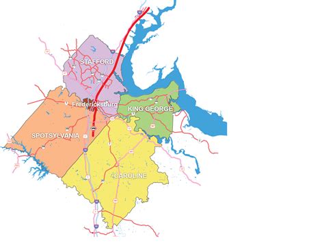 Fredericksburg Va County Map