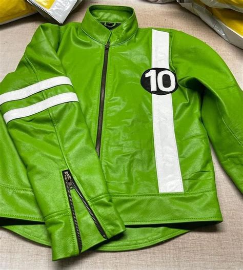 Ben Ten Green Leather Jacket Ben 10 Tennyson Alien Swarm - Etsy