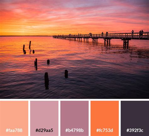 Sunset Color Palette With Hex Codes - Vandelay Design