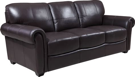 Shae Branson Dark Brown Leather Sofa from Luxe Leather | Coleman Furniture