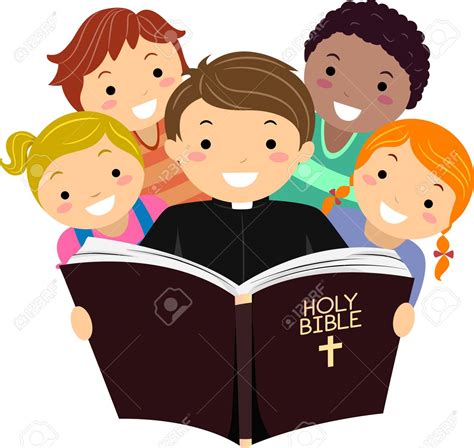 Kids Reading Bible Cartoon