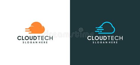 Cloud Logo Design Inspiration Editorial Stock Photo - Illustration of communication, cloud ...