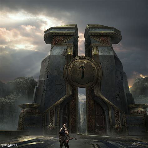 Tyr Temple Realm Gates Art - God of War Art Gallery