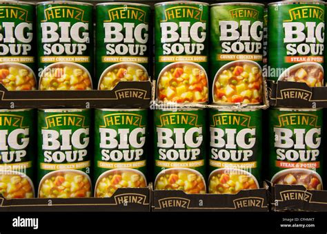 Tins of Heinz Big Soup Stock Photo - Alamy