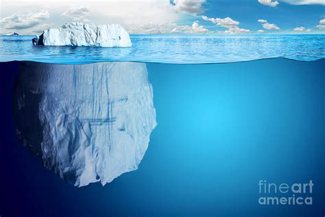 Underwater View Of Iceberg Digital Art by Niyazz - Pixels