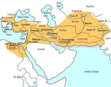 Alexander The Great Empire Map - Vinny Jessalyn