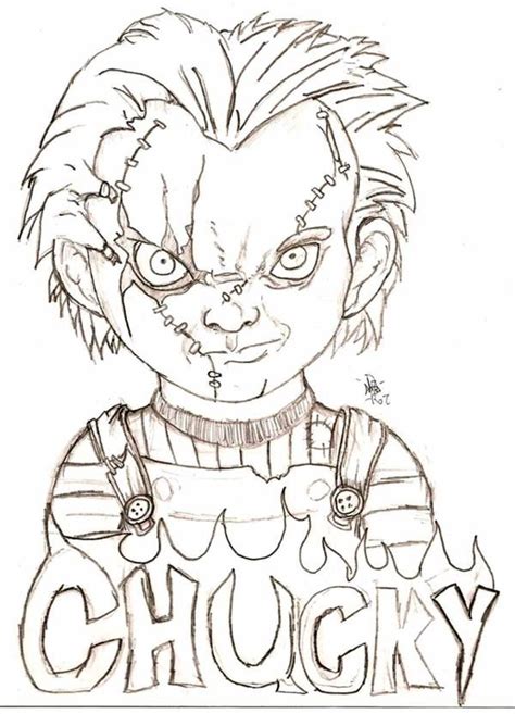 chucky by Eyball on DeviantArt | Creepy drawings, Scary drawings, Scary coloring pages