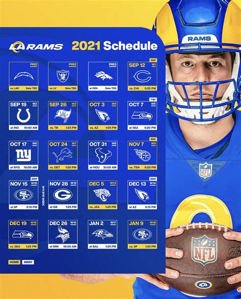 Rams 2021-2022 Schedule : r/LosAngelesRams