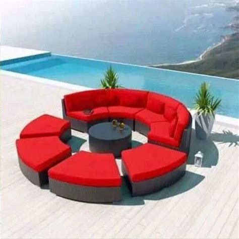 8 Seater Iron Round Sofa Set, Black & Red at Rs 85000/set in Jaipur | ID: 19949165412