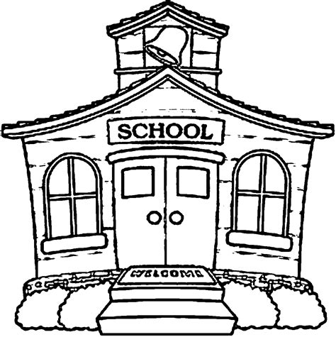 School Building Clipart Black And White | Free download on ClipArtMag